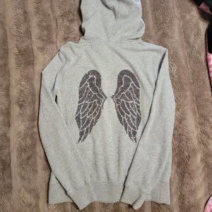 Victoria's Secret Gray Sweater With Wings On Back XS